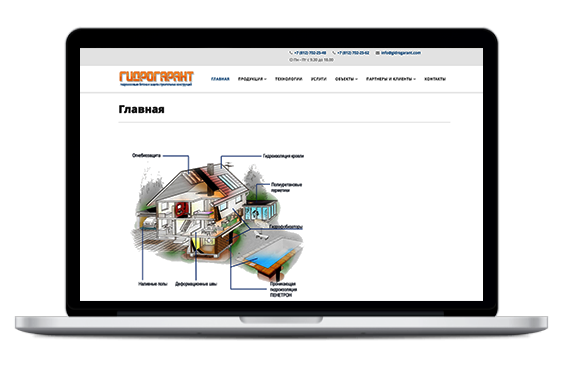 SEO оптимизация сайта поставщика гидроизоляционных материалов "ГидроГарант"